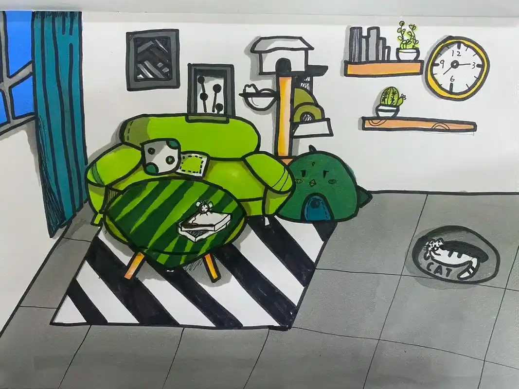 房间设计手绘图#爱画画的孩子 为小小设计师们点赞91 - 抖音