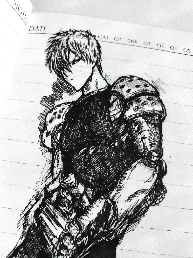 魔鬼生化人#一拳超人#杰诺斯#画画 #手绘 #临摹 - 抖音