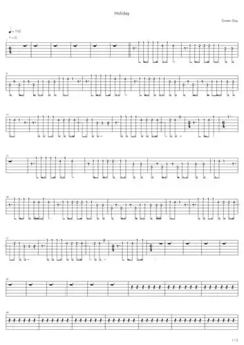 holiday 吉他谱