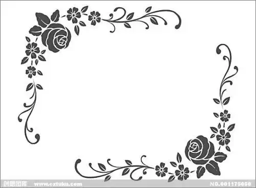 玫瑰手绘图片玫瑰边框玫瑰花边框玫瑰花边框素材手抄报玫瑰边框