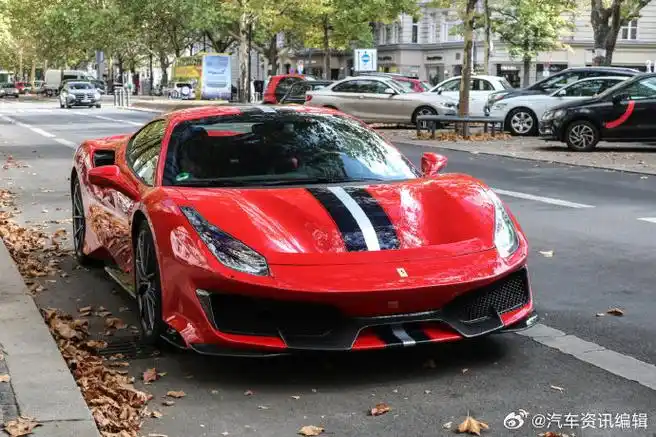 红色法拉利ferrari 488 pista!#汽车