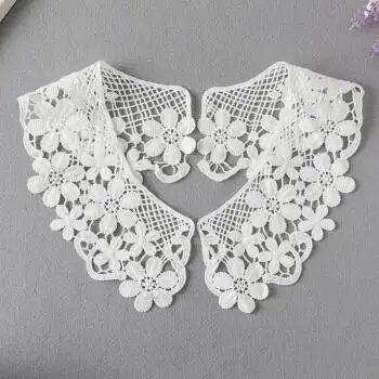 辅料手工diy衣领水溶镂空蕾丝花边假领子毛衣装饰领百搭假领039白色