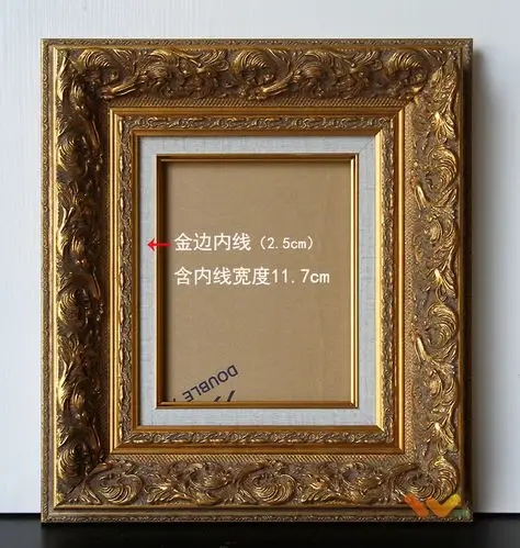 金色复古画框实木相框油画外框20寸24寸宽度相框