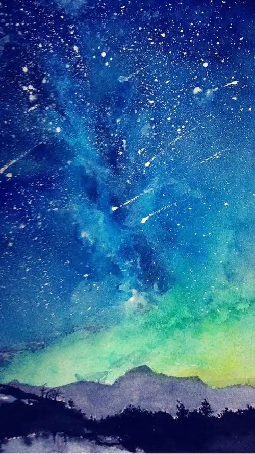 唯美星空水彩