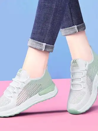 意尔康经典小白鞋女夏季薄款新款运动鞋女款网面轻便软底跑步鞋透气网