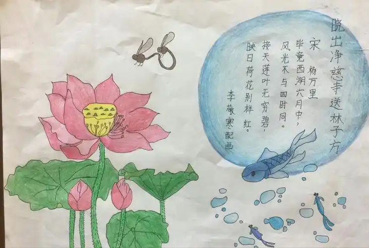 "诗文中有画,画中有诗文" ---延庆八中校园读书季古诗文配画活动