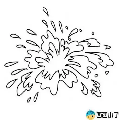 描写水的简笔画