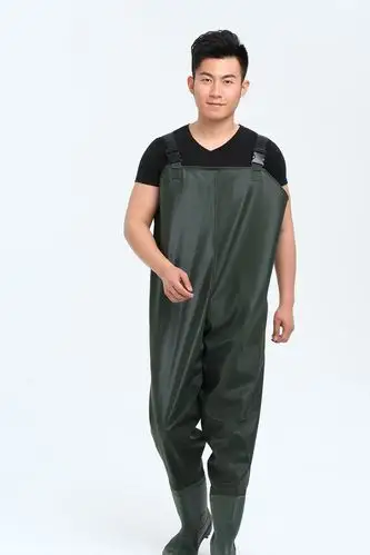 【】打渔王厂家下水裤连体钓鱼水裤防水捕鱼水裤耐磨底宽松型透气轻薄