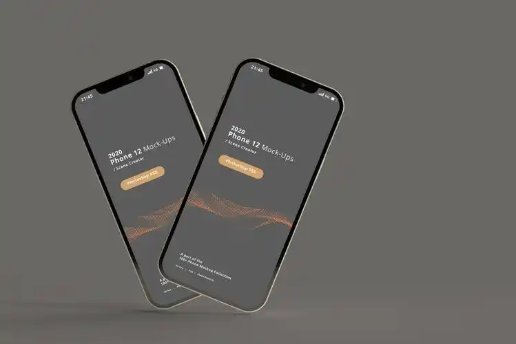 100款全新苹果iphone12智能手机屏幕演示psd样机模板素材100smart