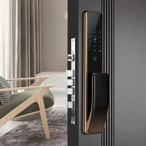 石将军 全自动智能指纹锁家用防盗门密码锁指纹锁标准锁体霸王电子