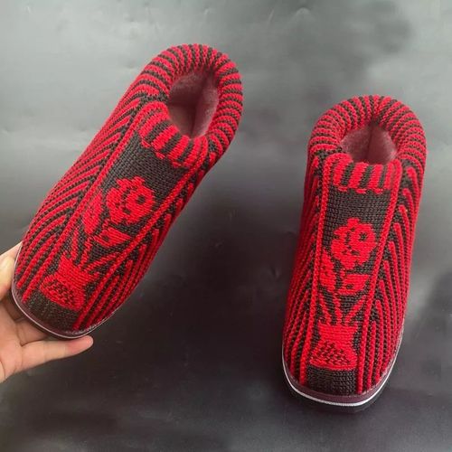 【足里路】2021新款手工毛线棉鞋棉靴手工成品成人加厚绒男女冬季保暖