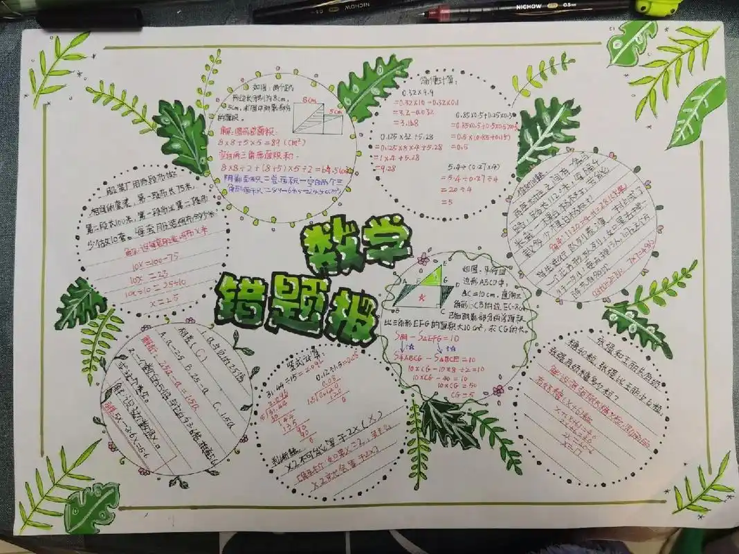 《错题集》手抄报 数学寒假作业之"美丽的错"整理错题