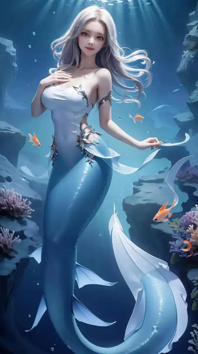 二次元美图# #美女# #ai绘画# 美人鱼