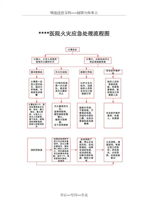 医院火灾应急处理流程图(共1页)
