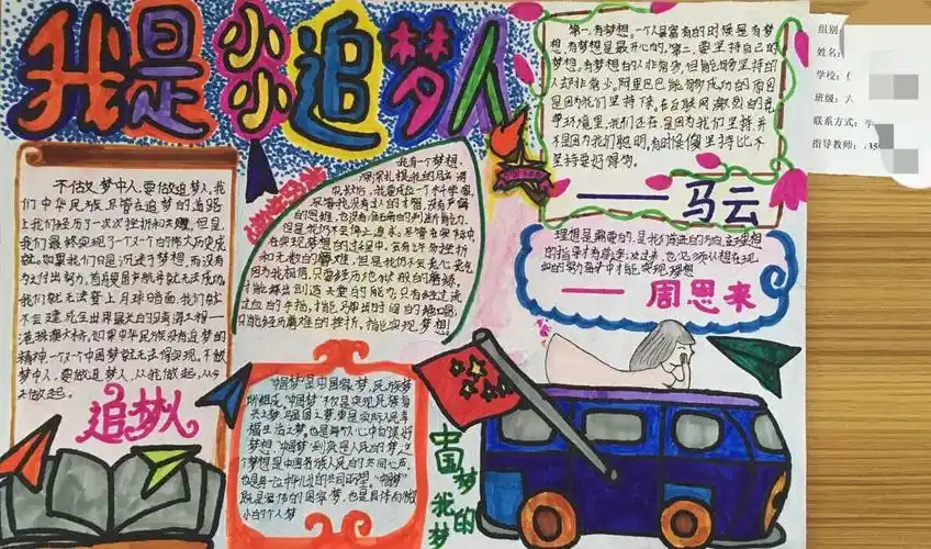 我们都是小小追梦人手抄报上传步骤图