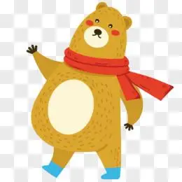 站立的卡通动物狗熊pngpsd黑色的狗熊png可爱小熊png世界睡眠日狗熊