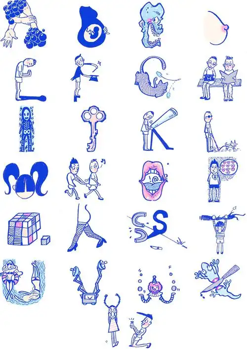 26个字母设计半成品