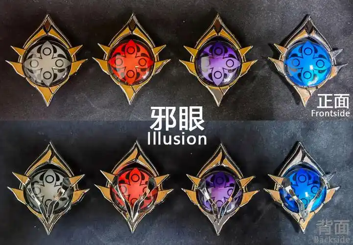 万代bandai原神挂件原神周边蒙德璃月至冬稻妻神之眼金属挂件吊坠cos