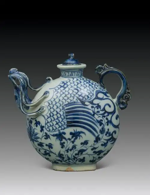 元青花凤首执壶