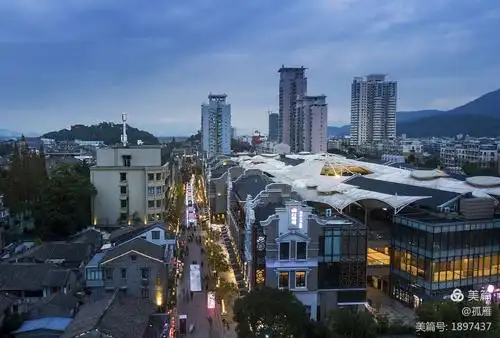 鸟瞰瑞安忠义街全景拍摄