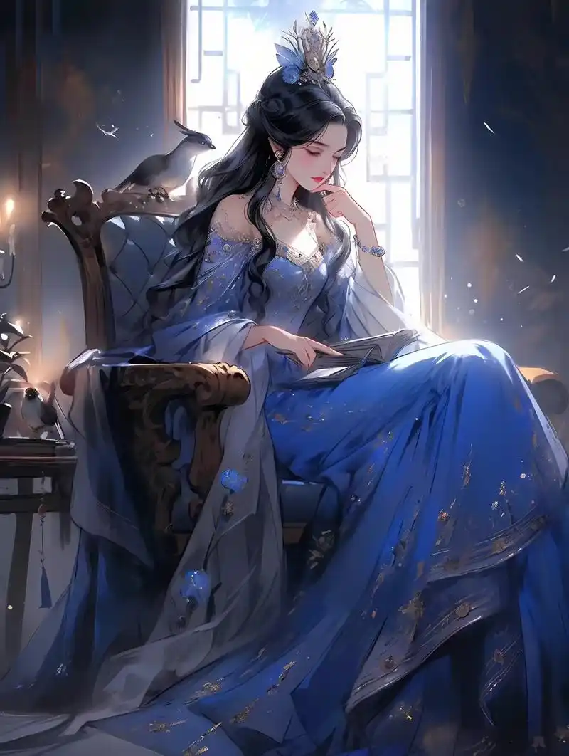 蓝色系公主殿下 #二次元# #ai共创计划# #ai绘画