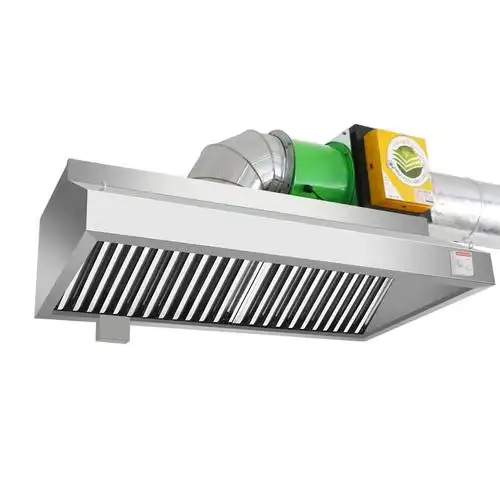 不锈钢油烟罩饭店餐饮食堂商用大吸力抽油烟机排烟罩风机管道定制