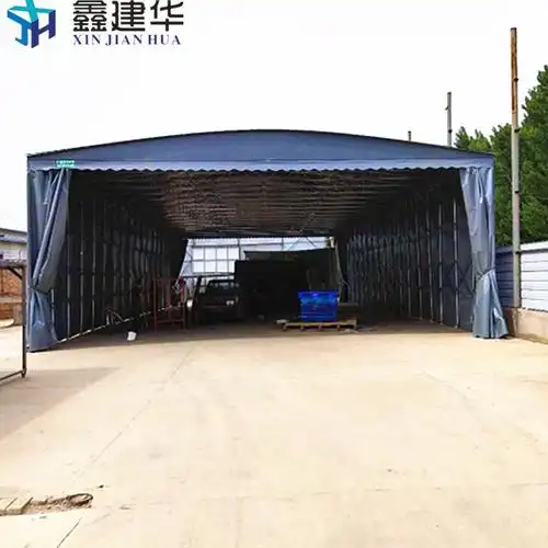 北京伸缩式货车雨棚伸缩雨棚实物图片