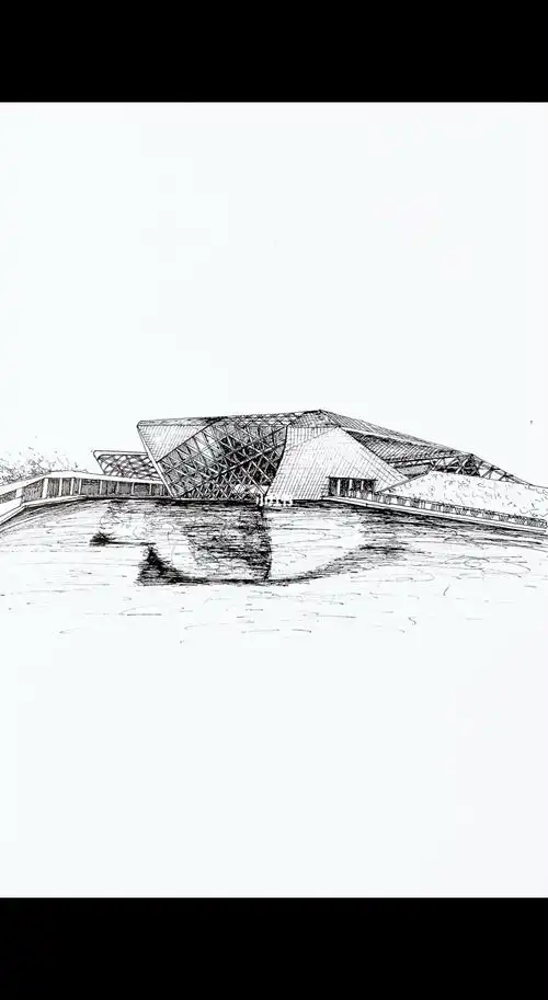 建筑手绘广州歌剧院