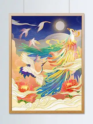 【仙鹤国风】图片免费下载_仙鹤国风素材_仙鹤国风模板-千图网