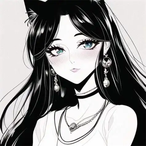 猫耳高冷妩媚女生头像动漫图片