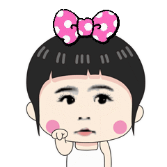 萌娃手推省略号 gif 动图