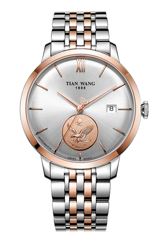 天王表mi·x系列18k金币gs51015tp.d.tp.ks纤薄日历自动机械男表