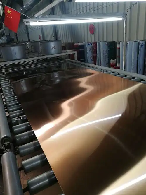 玫瑰金不锈钢镜面板