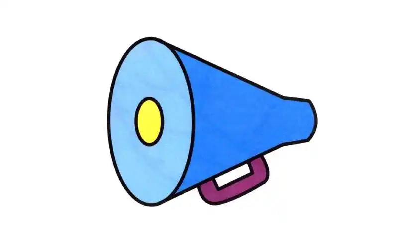 广播小喇叭简笔画填色作品