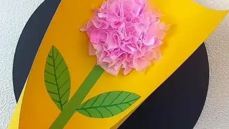 用口罩做漂亮的花束送给妈妈和老师吧#幼儿园手工 #简单花朵手工