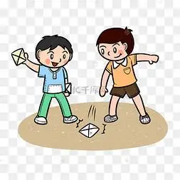 卡通儿童节回忆童年玩游戏png透明