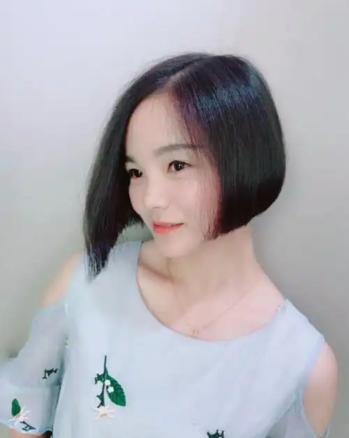 一边长一边短不等式短发,波波头图片-第2图,发型图片
