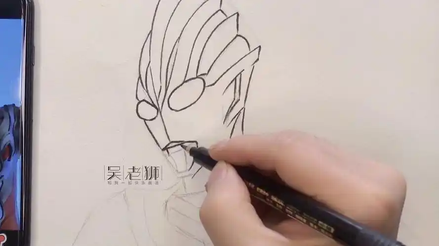 特利迦奥特曼,奥特曼系列线描简笔画