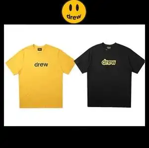 【5折】drew笑脸house比伯吴亦凡同款drew基础男女os短袖t恤