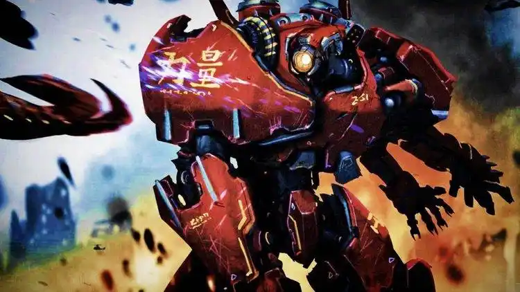 【环太平洋】打斗片段 中国机甲暴风赤红登场