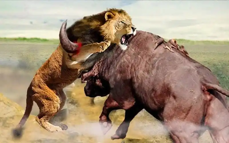 可怕的反击让狮子害怕的猎物vs水牛,长颈鹿,河马,鳄鱼,斑马!