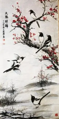 "关东喜鹊王"齐白石三代传人王振华国画赏析