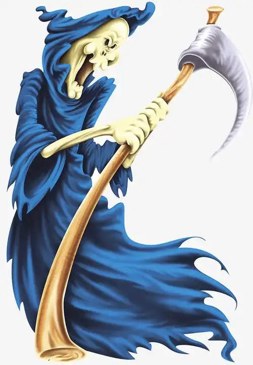 万圣节镰刀死神插画