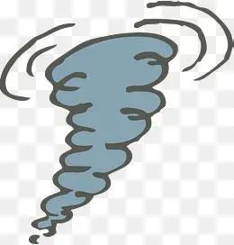 龙卷风卡通图手绘龙卷风素材儿童画教程|幼儿创意画龙卷风简