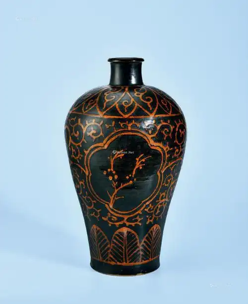 吉州窑彩绘卷草纹梅瓶-陶冶—历代陶瓷专场-雅昌拍卖