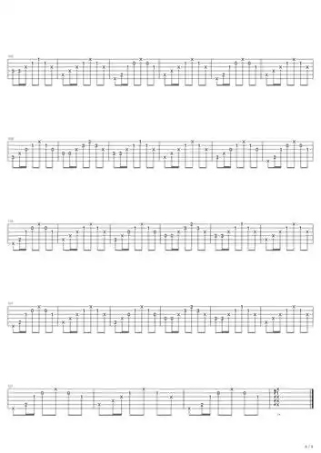 初学着必弹的指弹练习曲吉他谱