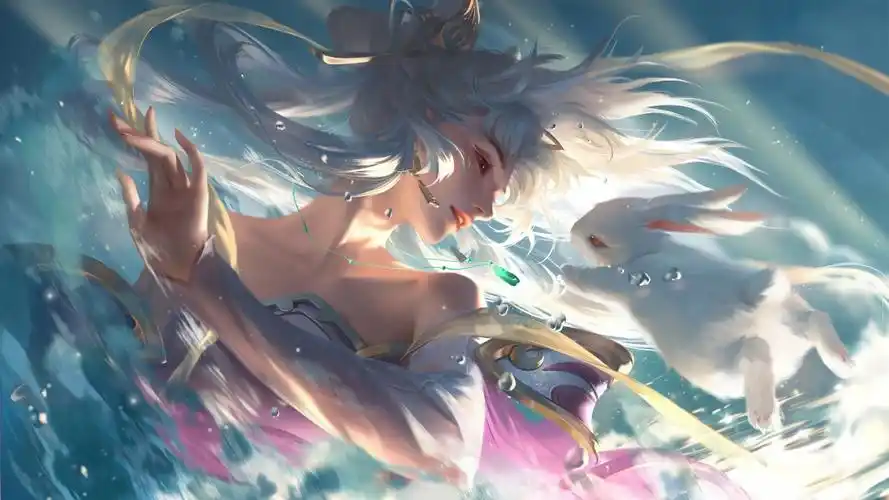 王者荣耀 嫦娥 寒月公主 插画同人图4k壁纸_4k动漫图片高清壁纸_墨鱼