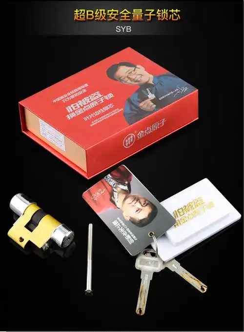 点原子(goldatom)syb13#81p 防盗大门保德安锁芯 c级 叶片式 8条钥匙