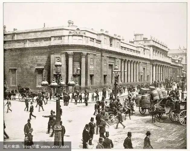 19世纪80年代伦敦繁忙的街道
