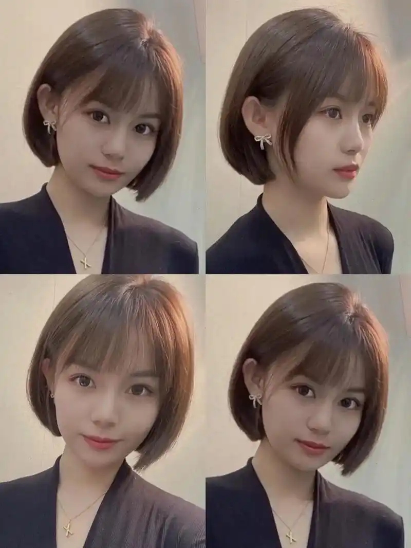 少女感小短发～拯救圆脸方脸蓬松韩系初恋头.#dou上热门 这 - 抖音